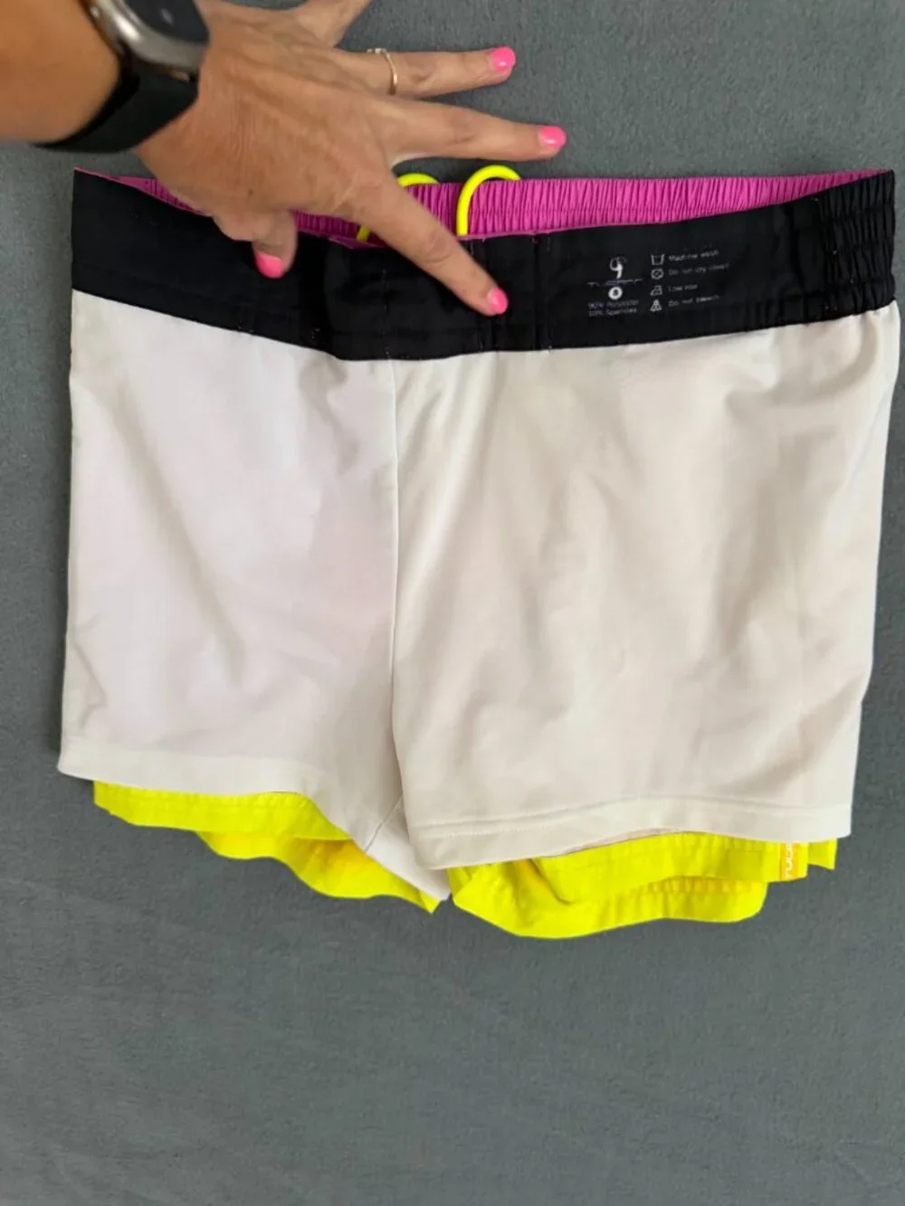 TUCANN Faded Waves Oasis Swim Shorts Lined Trunks Men's Size Small